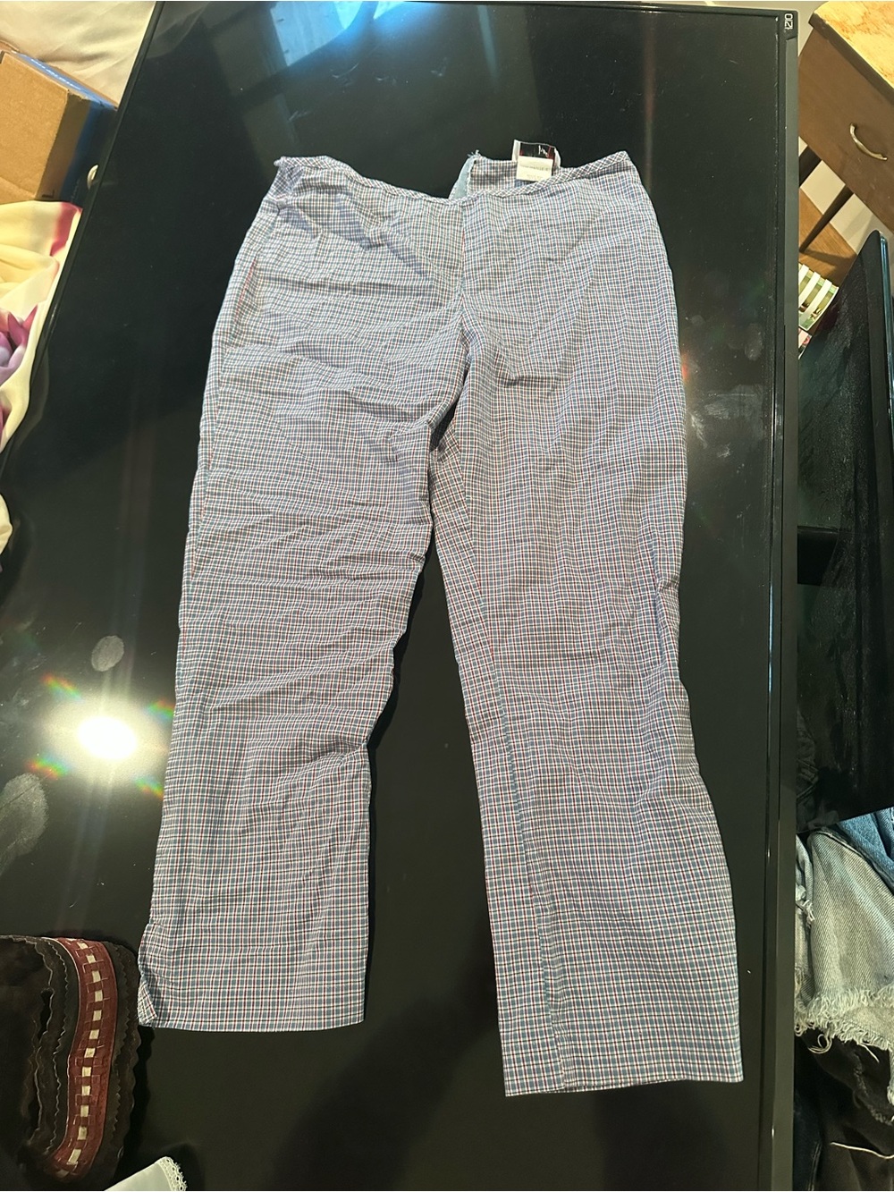 Y2K plaid capris